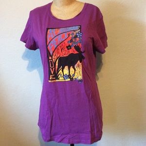 Kavio Purple Alaskan Peace T-Shirt
